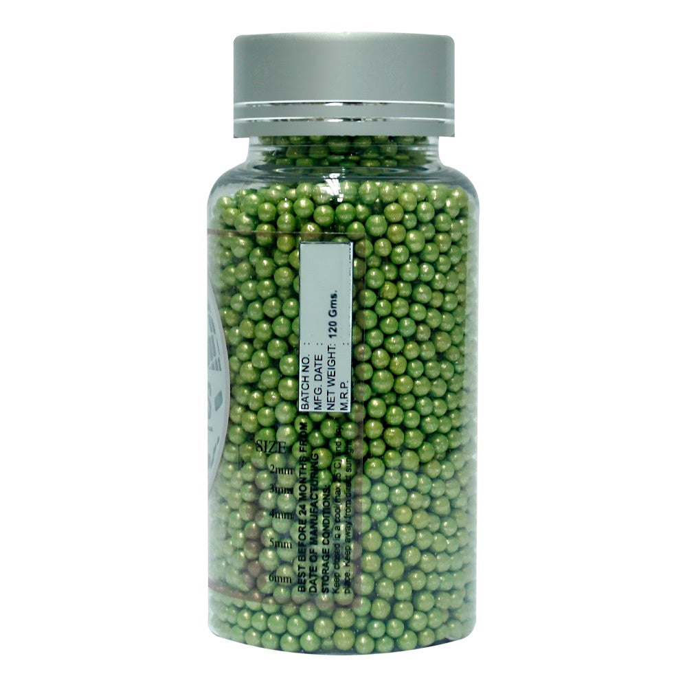 Confect Green Disco Balls Sprinkles 3 MM | Grocsy
