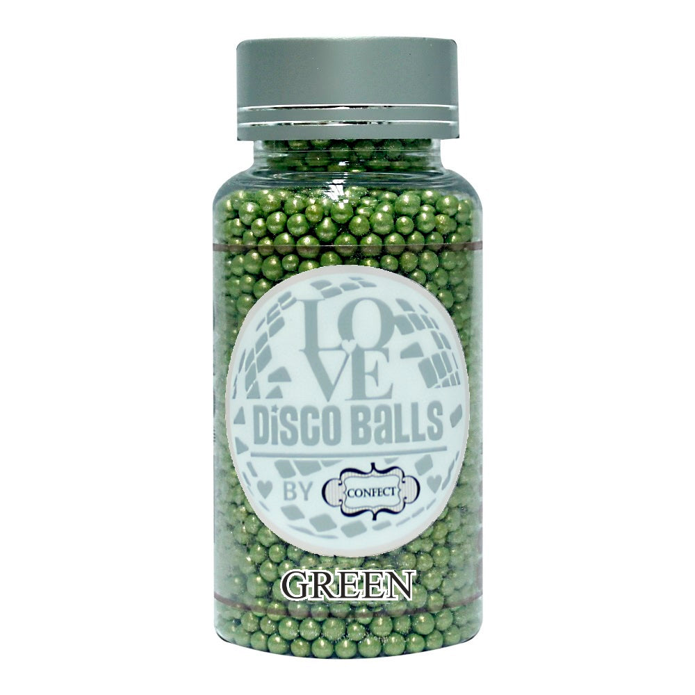 Confect Green Disco Balls Sprinkles 6 MM | Grocsy