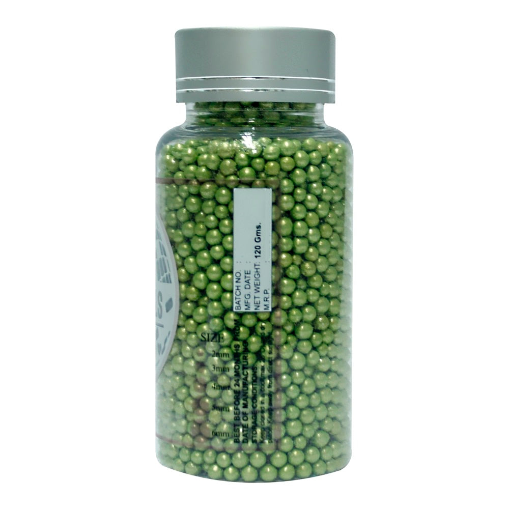 Confect Green Disco Balls Sprinkles 6 MM | Grocsy