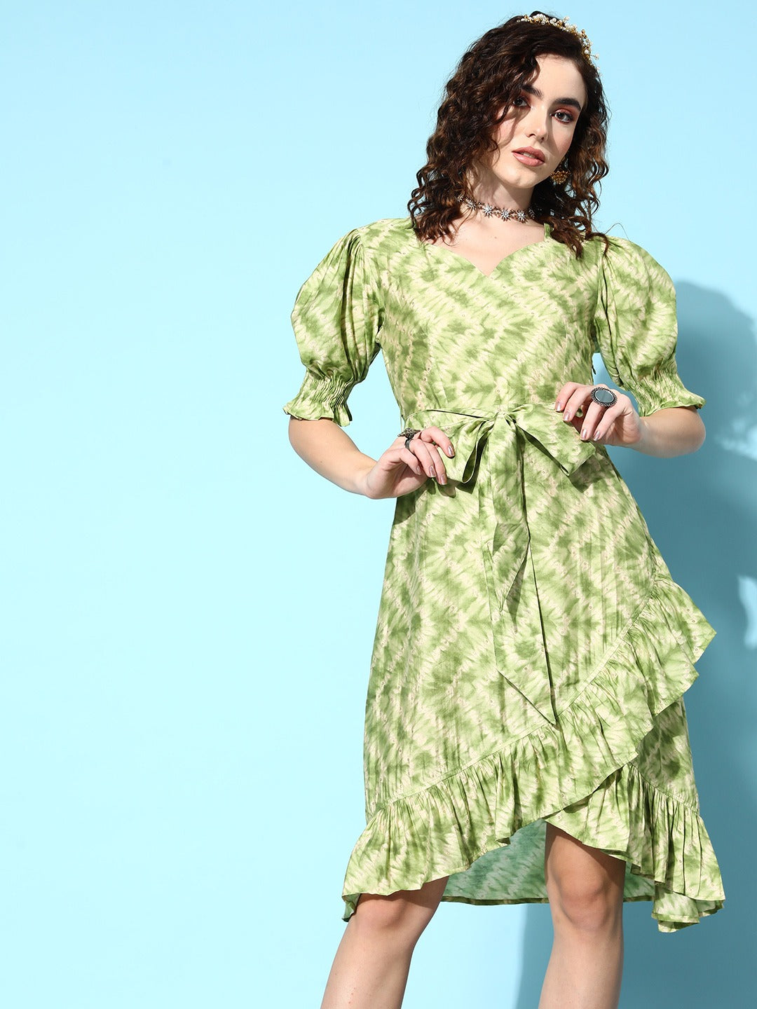 Yufta Green Midi Dress | Grocsy