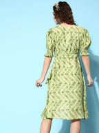 Yufta Green Midi Dress | Grocsy