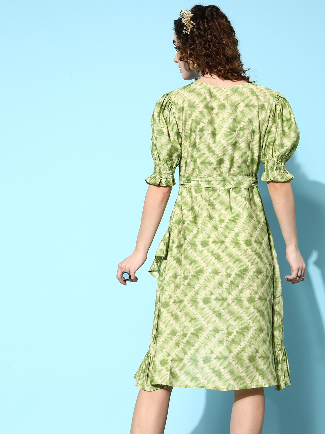 Yufta Green Midi Dress | Grocsy