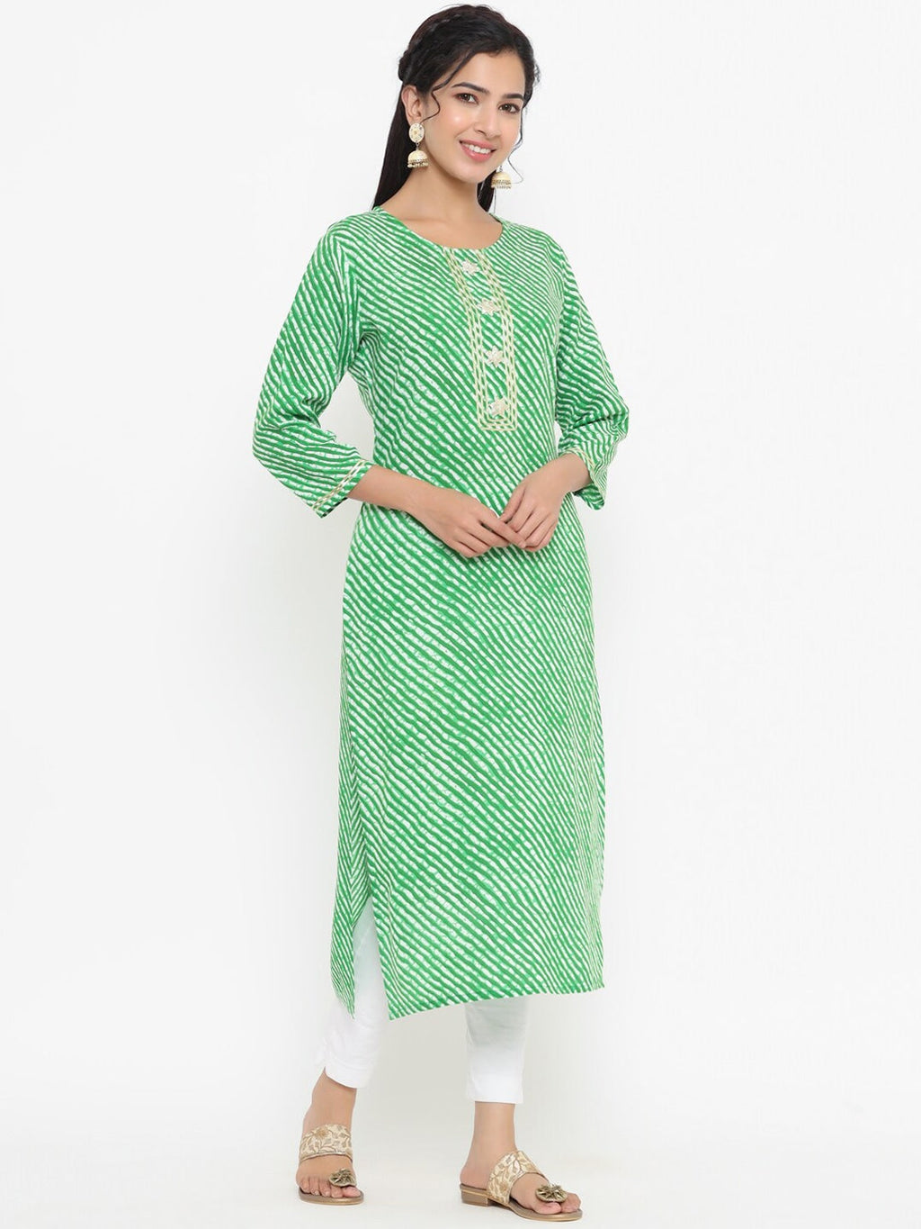 Yufta Green Printed Kurta | Grocsy