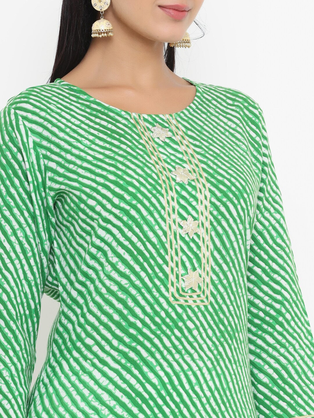 Yufta Green Printed Kurta | Grocsy