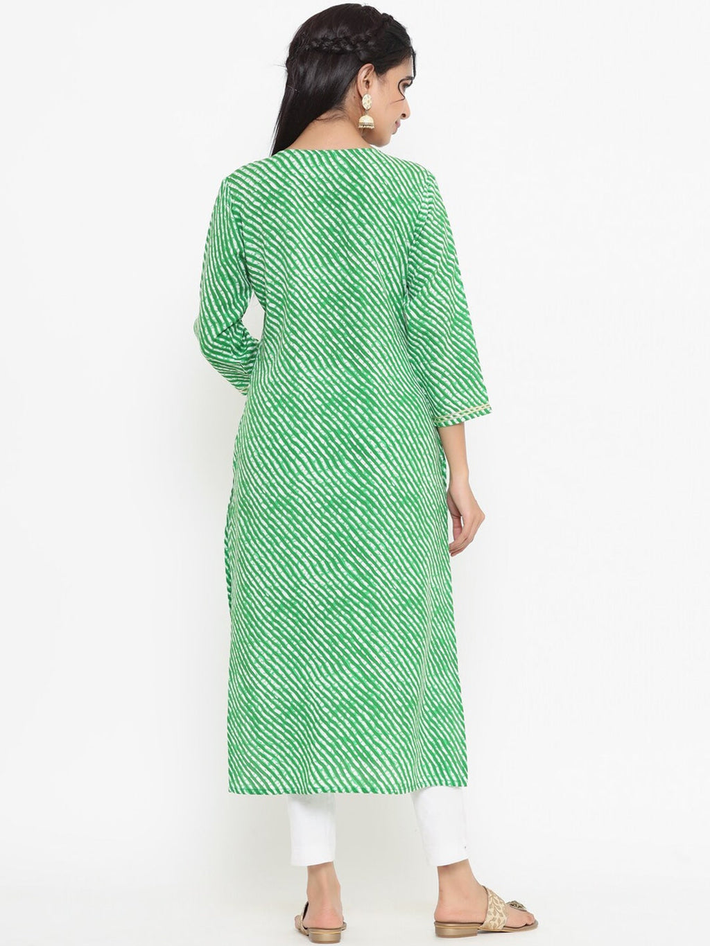 Yufta Green Printed Kurta | Grocsy