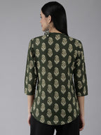 Yufta Green Printed Top | Grocsy