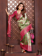 Anaita Banarasi Tissue Silk Saree | Grocsy
