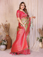 Anaita Banarasi Tissue Silk Saree | Grocsy