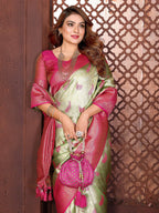 Anaita Banarasi Tissue Silk Saree | Grocsy