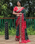 Lorenvalley Premium Pure Bandhej Tapeta Soft light weight silk saree with zari weaving Border - Multicolor | Grocsy