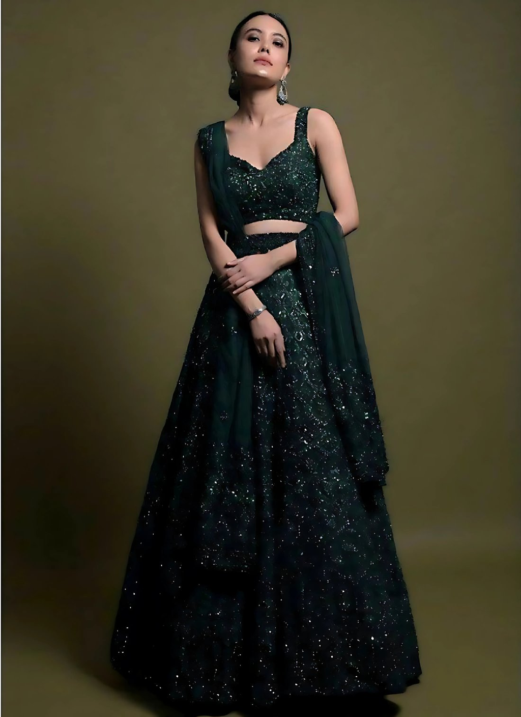 Lehenga Mart Designer Wedding Lehenga Choli For Women - Green | Grocsy