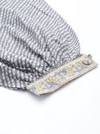 Yufta Grey Floral Printed Kurta Dupatta Set | Grocsy