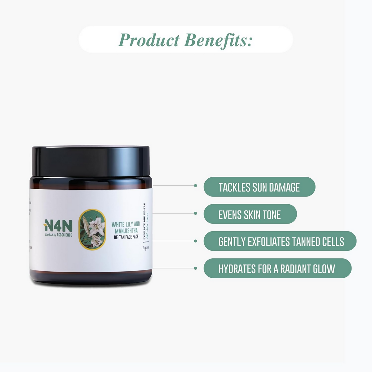 Nature4Nature De-Tan Face Pack For Glowing Skin | Grocsy