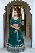 Lehenga Mart Designer Bollywood Style Wedding Lehenga Choli - Green | Grocsy