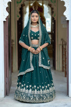 Lehenga Mart Designer Bollywood Style Wedding Lehenga Choli - Green | Grocsy