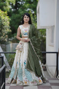 Lehenga Mart Designer Bollywood Style Wedding Lehenga Choli - Mahendi | Grocsy