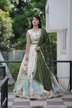 Lehenga Mart Designer Bollywood Style Wedding Lehenga Choli - Mahendi | Grocsy