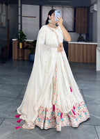 Lehenga Mart Designer Bollywood Style Wedding Lehenga Choli - White | Grocsy