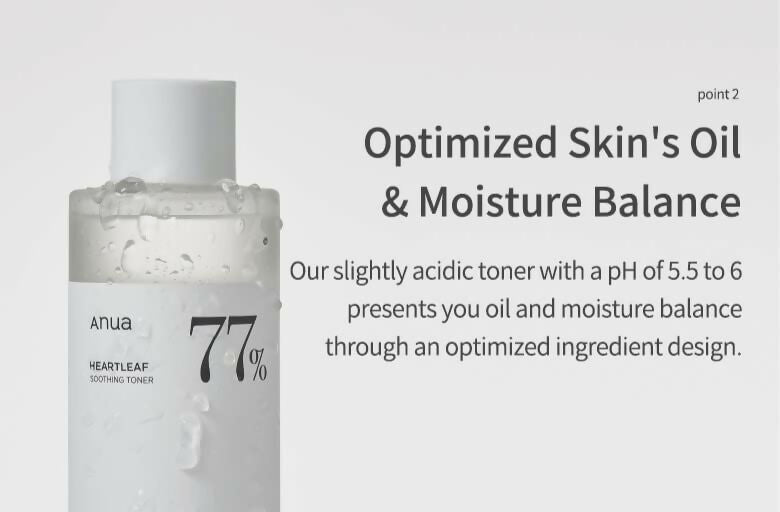 Anua Heartleaf 77% Soothing Toner - pH 5.5 Skin Trouble Care, Calming Skin, Refreshing, Purifying - Korean Skincare | Grocsy