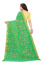 Vamika Green Printed Chiffon Saree (UJALA GREEN) | Grocsy