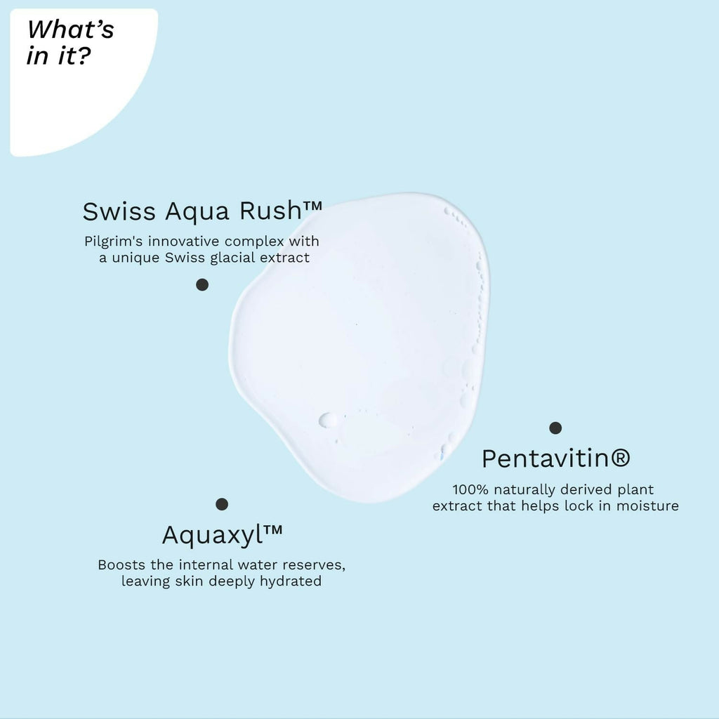 Pilgrim Swiss Aqua Rush Hydrating Gel Toner For Glowing Skin, Long Lasting Hydration Plump & Healthy Skin | Grocsy