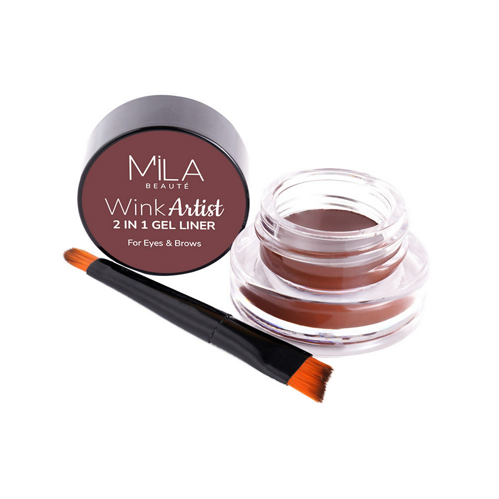 Mila Beaute Wink Artist 36Hr Smudge Proof & Waterproof Gel Eyeliner - Brown | Grocsy