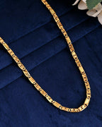 VOJ Gold-Polished Self Designed Biscuit Chain | Grocsy