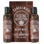 Viking Revolution Sandalwood Beard Wash and Beard Conditioner Combo | Grocsy