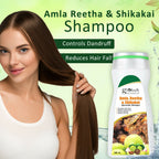 Globus Naturals Amla Reetha Shikakai Shampoo | Grocsy