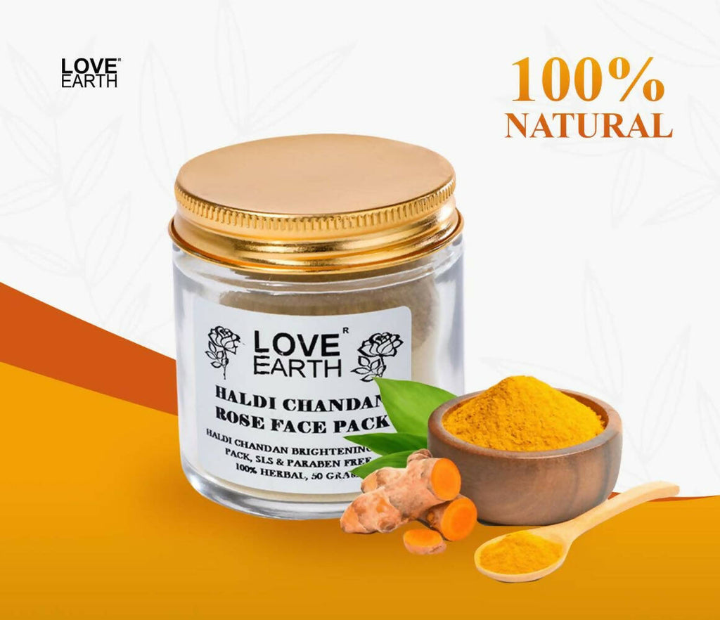Love Earth Haldi Chandan Rose Face Pack | Grocsy