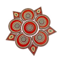 Moira Rangoli Big Acrylic Red for Festival Decorations | Grocsy