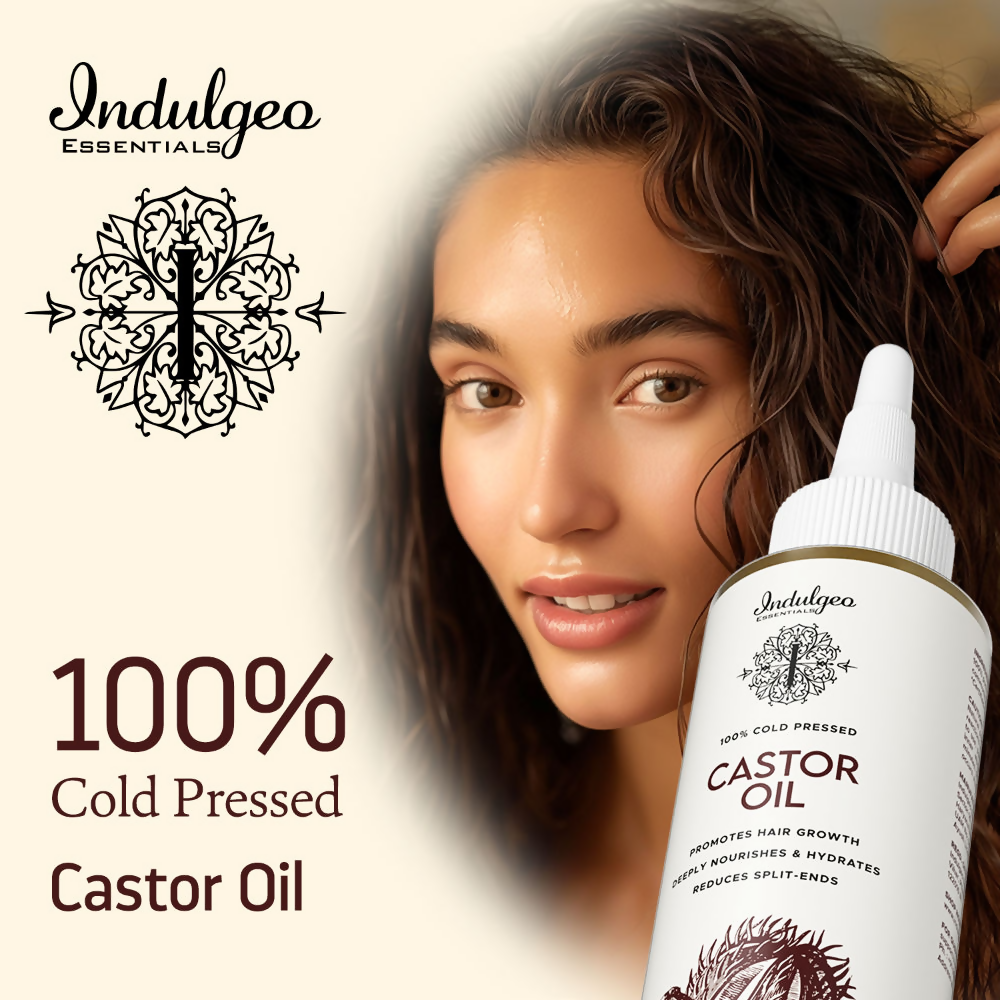 Indulgeo Essentials Cold Pressed Castor Oil For Hair Growth | Grocsy