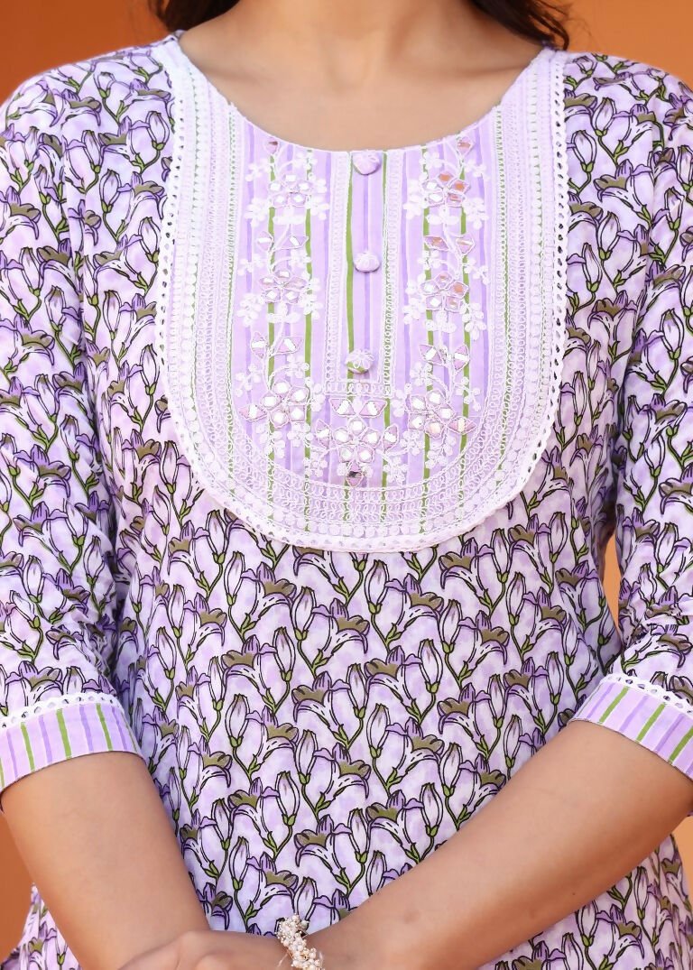 Alvano Printed Straight Kurti with Pant and Dupatta Set for Womens's and Girls Rayon | Grocsy