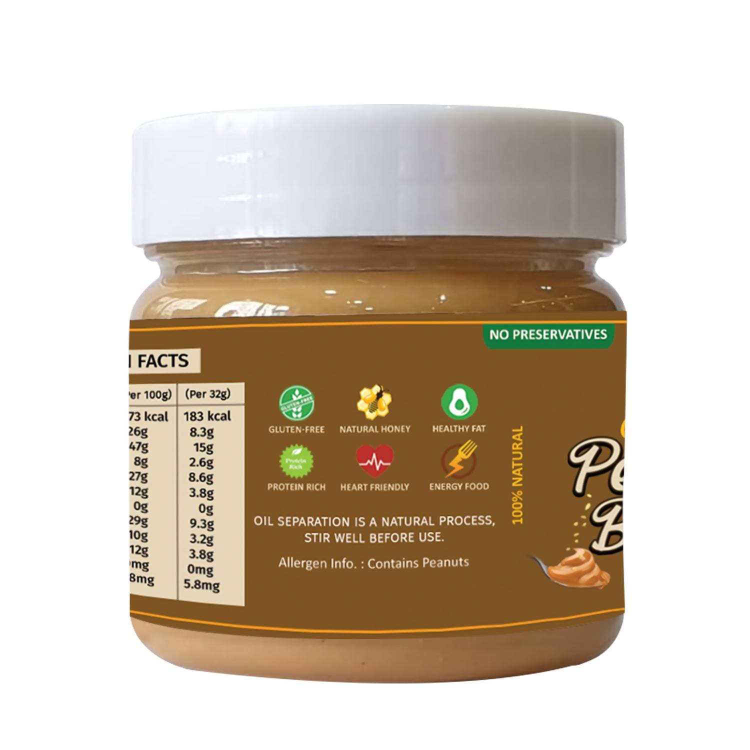 Oye Healthy Peanut Butter Natural Honey | Grocsy