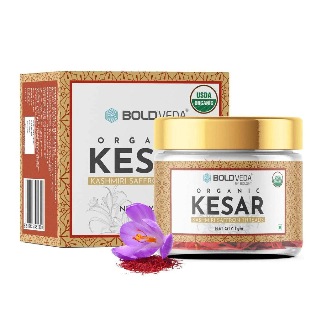 Boldveda Organic Kesar Kashmiri Saffron Threads | Grocsy