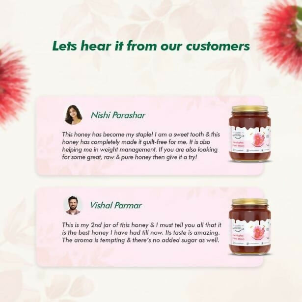 Farm Naturelle Eucalyptus Flower Honey - Raw, Unprocessed Wild Forest Honey | Grocsy