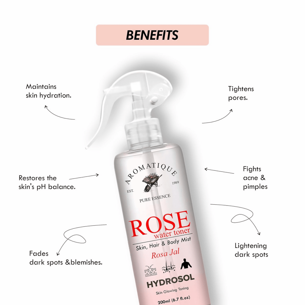 Aromatique Rose Water Spray For Face, Rose Water Toner | Grocsy