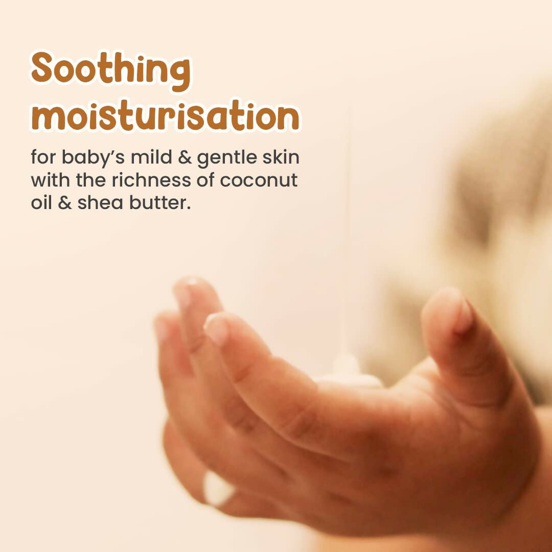 Mother Sparsh Milky Soft Baby Lotion With Milk Protein, Coconut Oil & Shea Butter For 24Hrs Moisturization | Grocsy