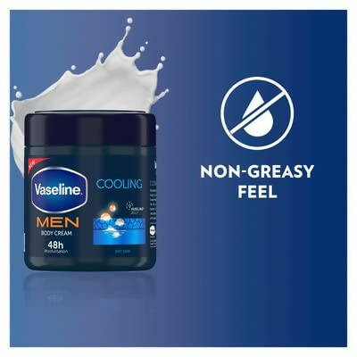 Vaseline Men Cooling Moisturizing Body Cream For Dry Skin | Grocsy