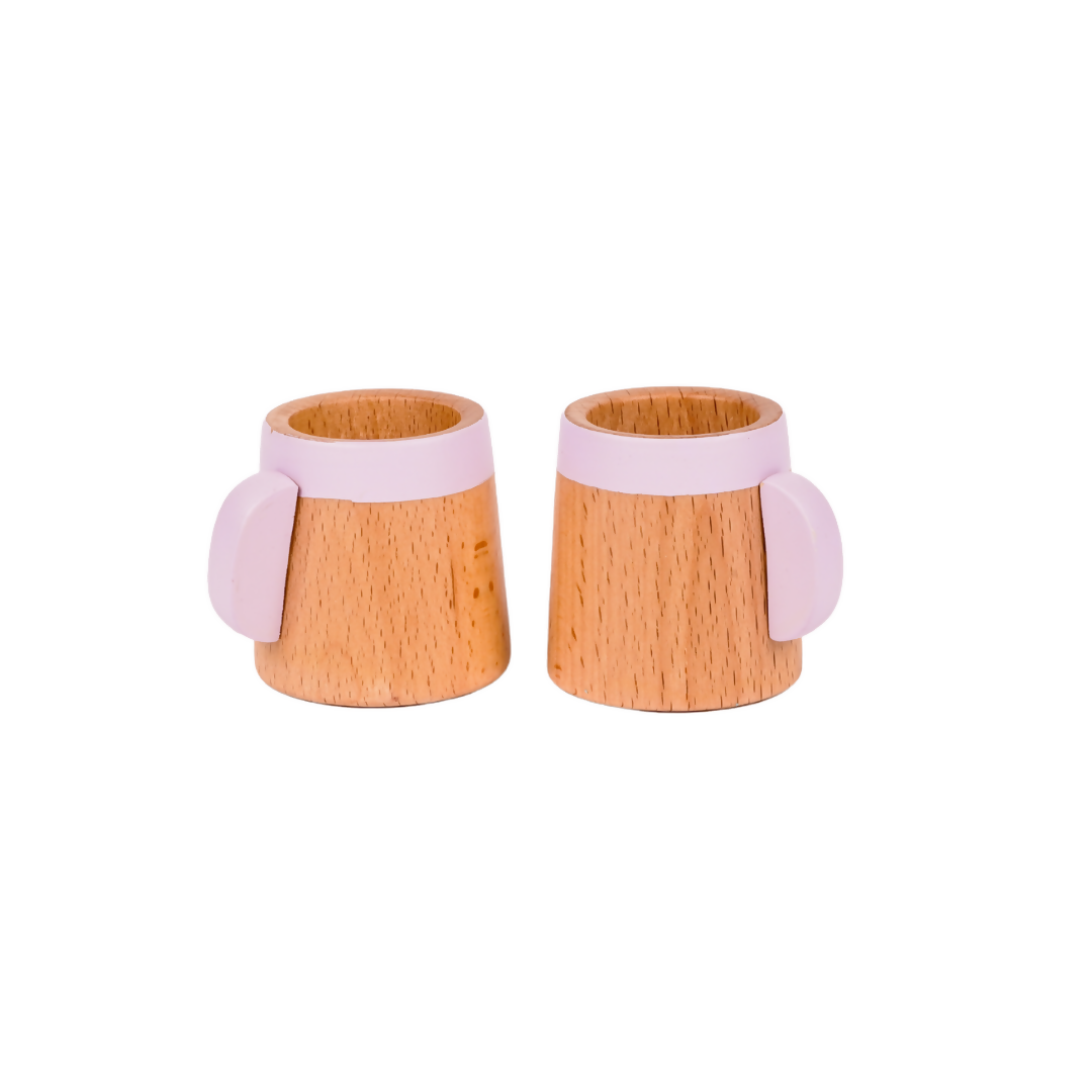 Nesta Toys Wooden Tea Set, Pretend Play Food Sets, Kitchen Toys (3+ Years) - 10 Pcs | Grocsy