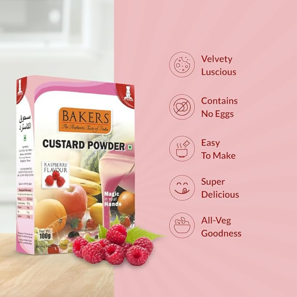 BAKERS Custard Powder - Raspberry | Grocsy