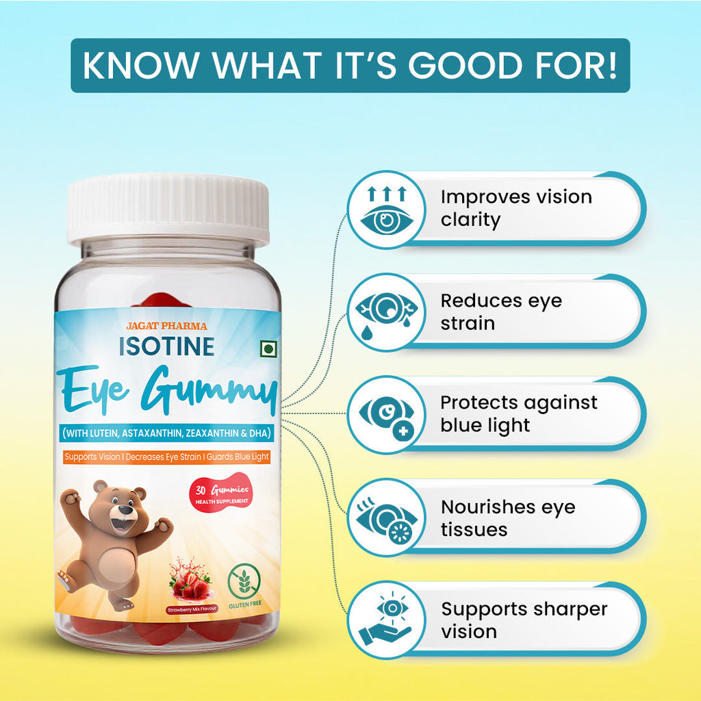 Jagat Pharma Isotine Eye Gummy for Kids | Grocsy