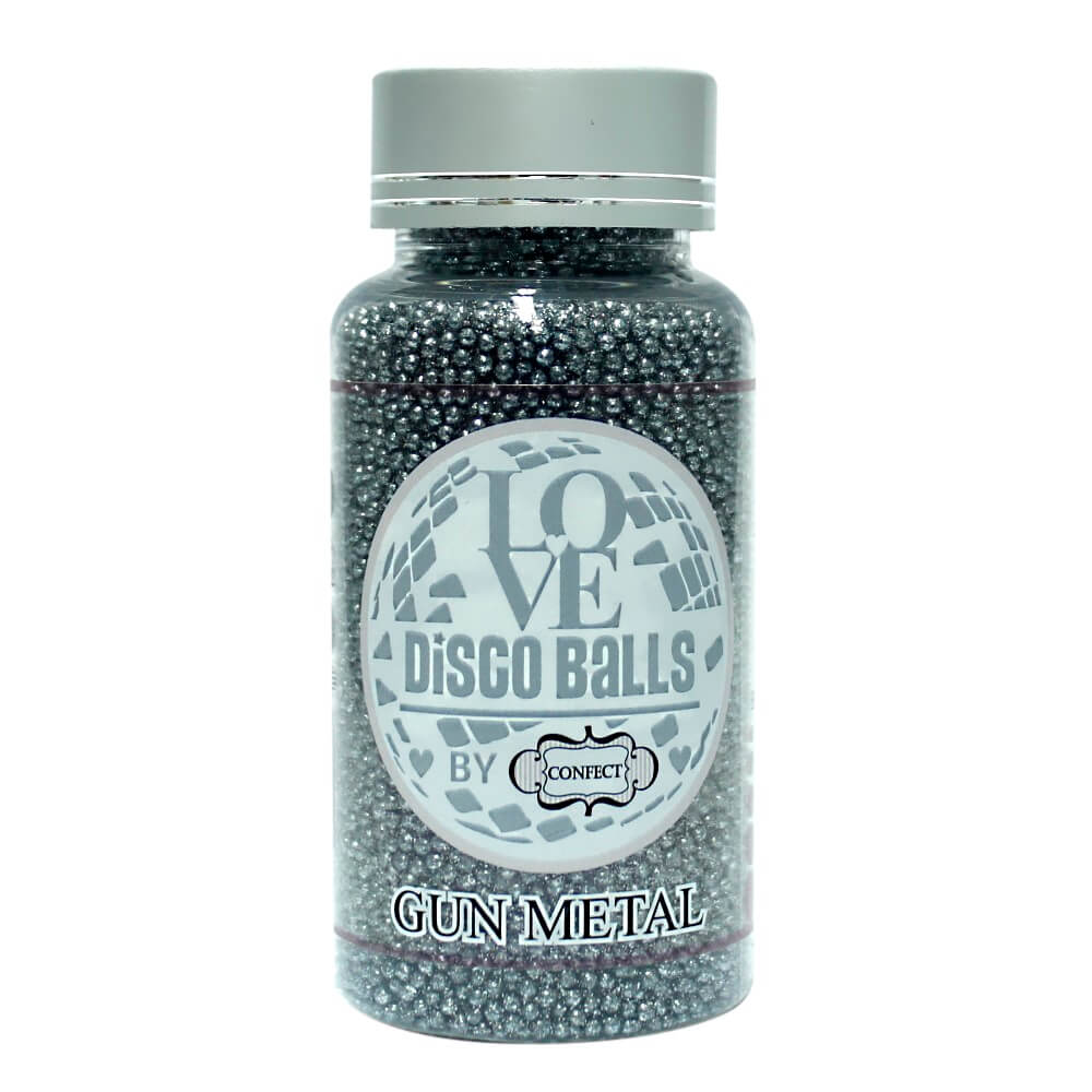 Confect Gun Metal Disco Balls Sprinkles 2 MM | Grocsy