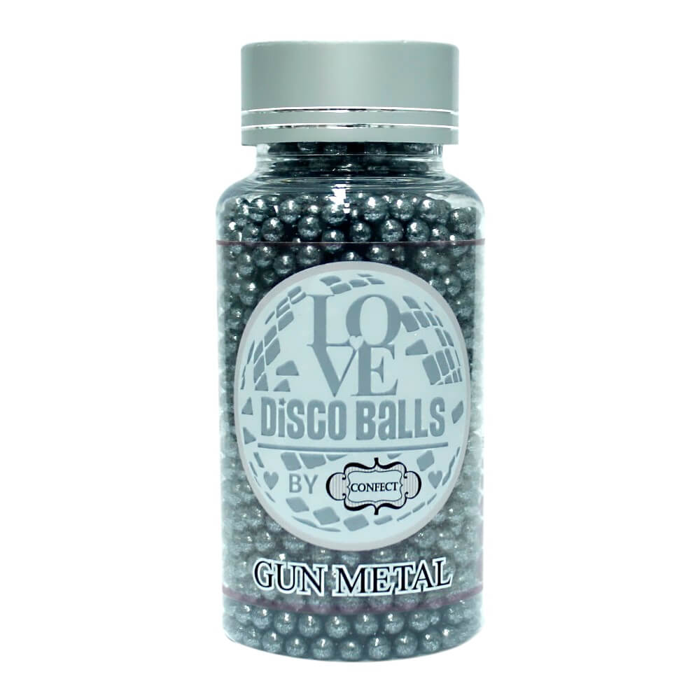 Confect Gun Metal Disco Balls Sprinkles 3 MM | Grocsy
