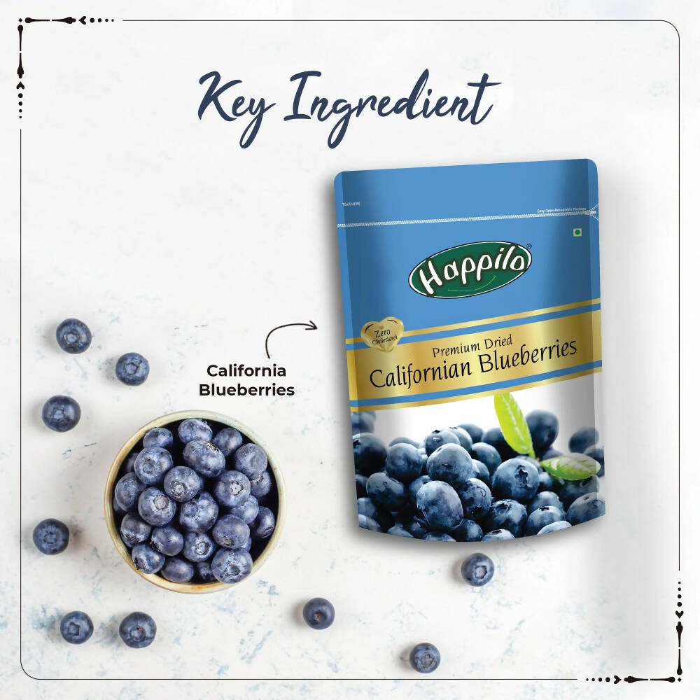 Happilo Healthy & Sweet Calfornian Dried Blueberries | Grocsy