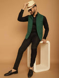 Even Apparels Pure Wool Nehru Jacket - Green | Grocsy