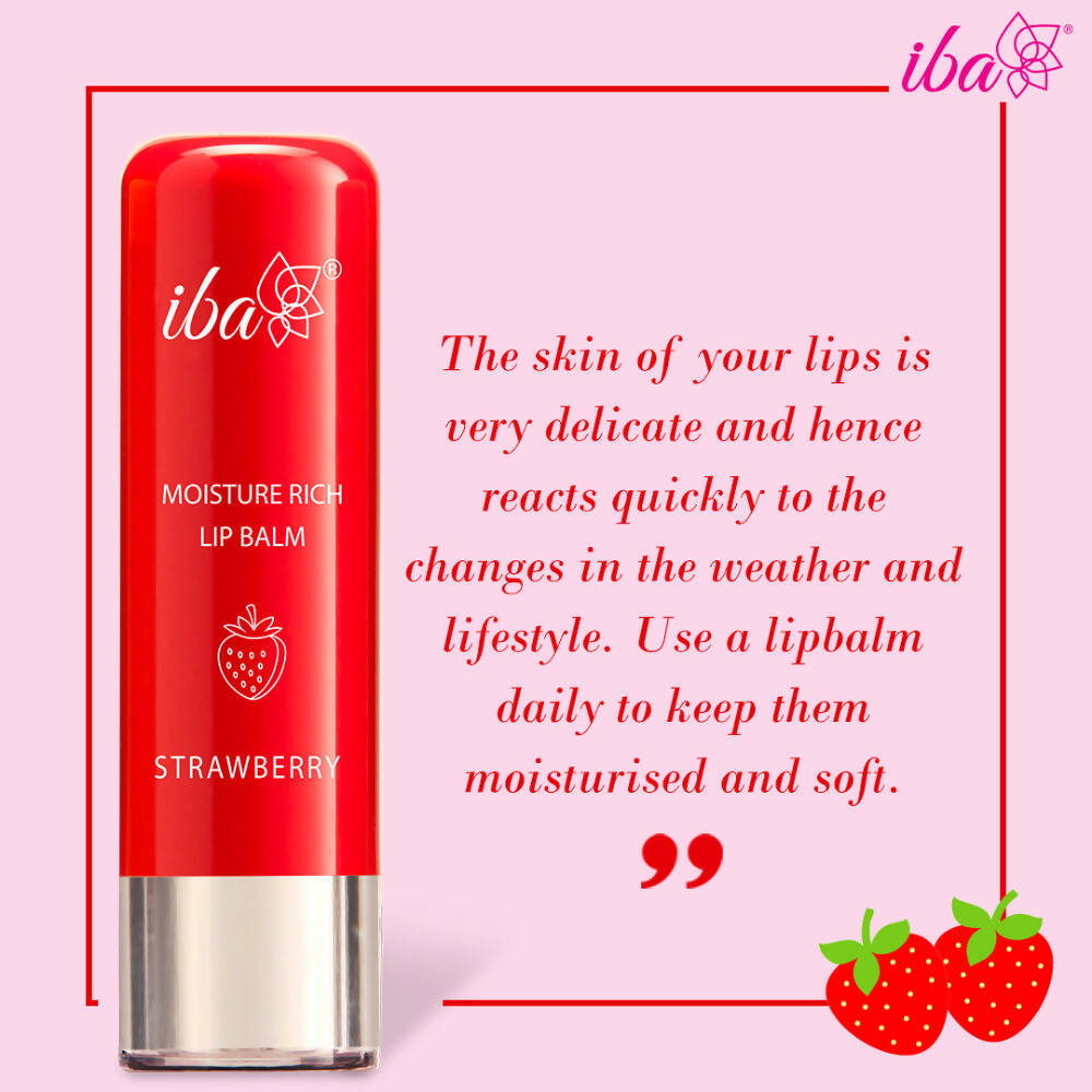 Iba Moisture Rich Lip Balm - Strawberry | Grocsy