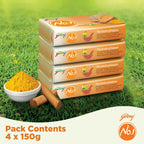Godrej No.1 Sandal and Turmeric Soap Long-Lasting Fragrance | Grocsy