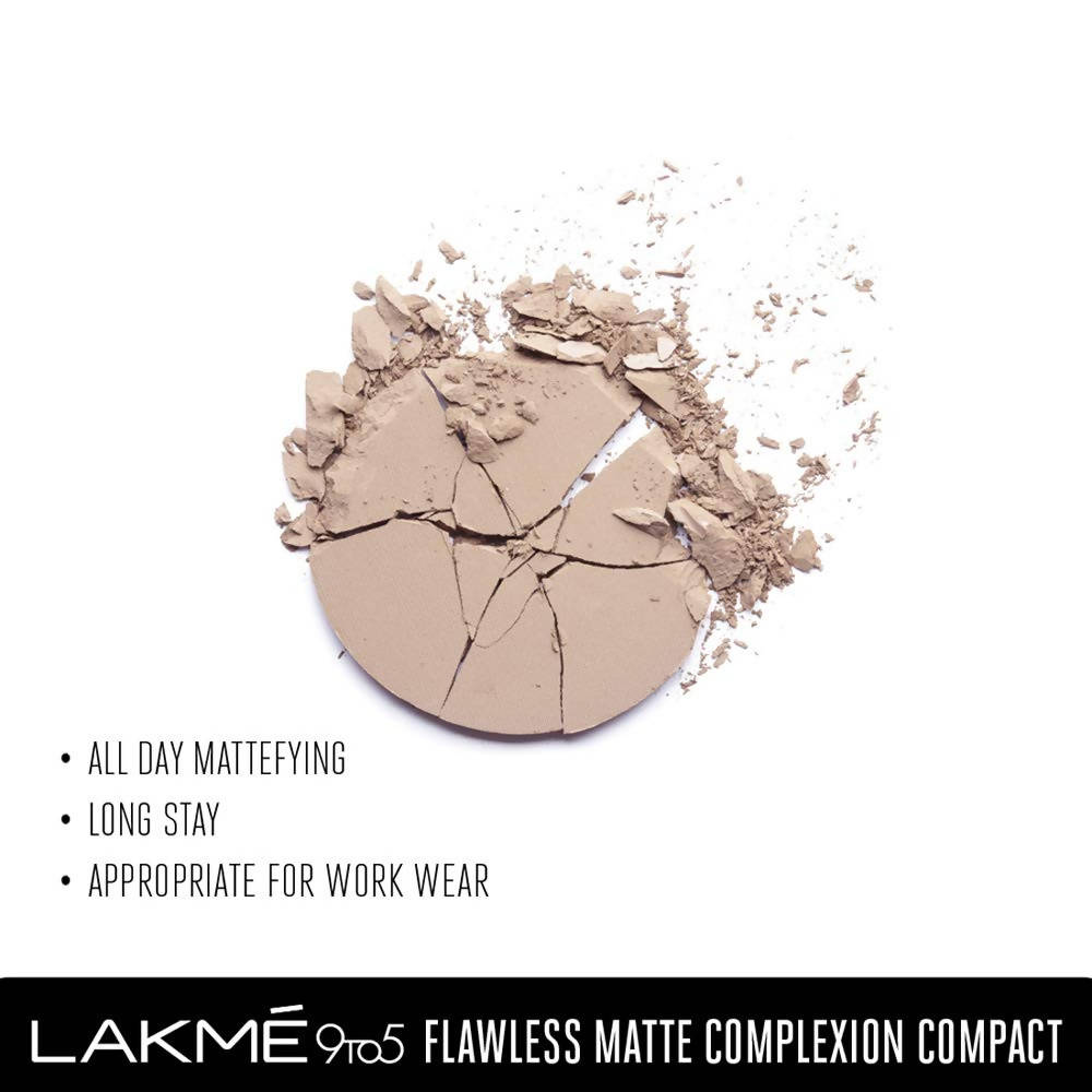 Lakme 9 To 5 Flawless Matte Complexion Compact - Apricot | Grocsy