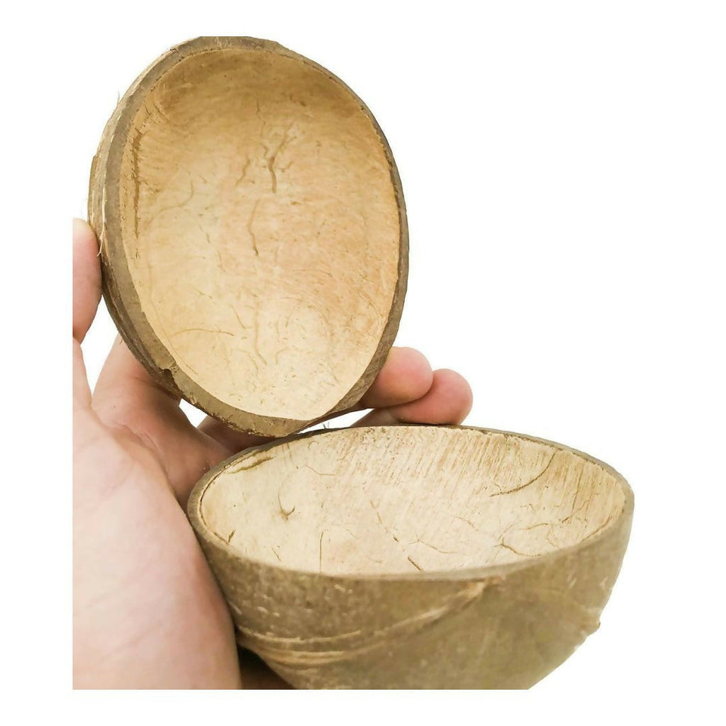 Thenga Natural Oval Coconut Shell Bowls | Grocsy